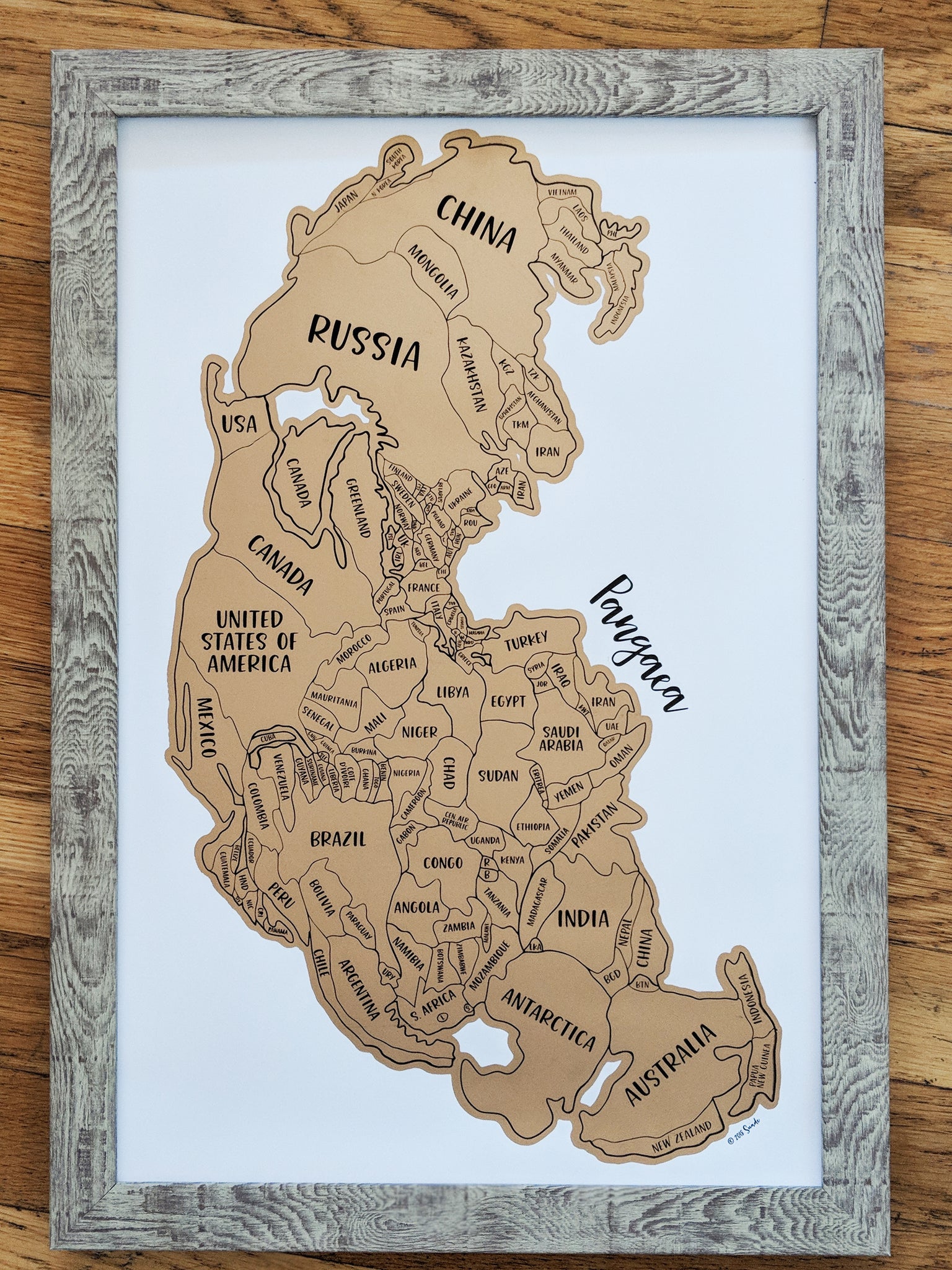 pangea political map